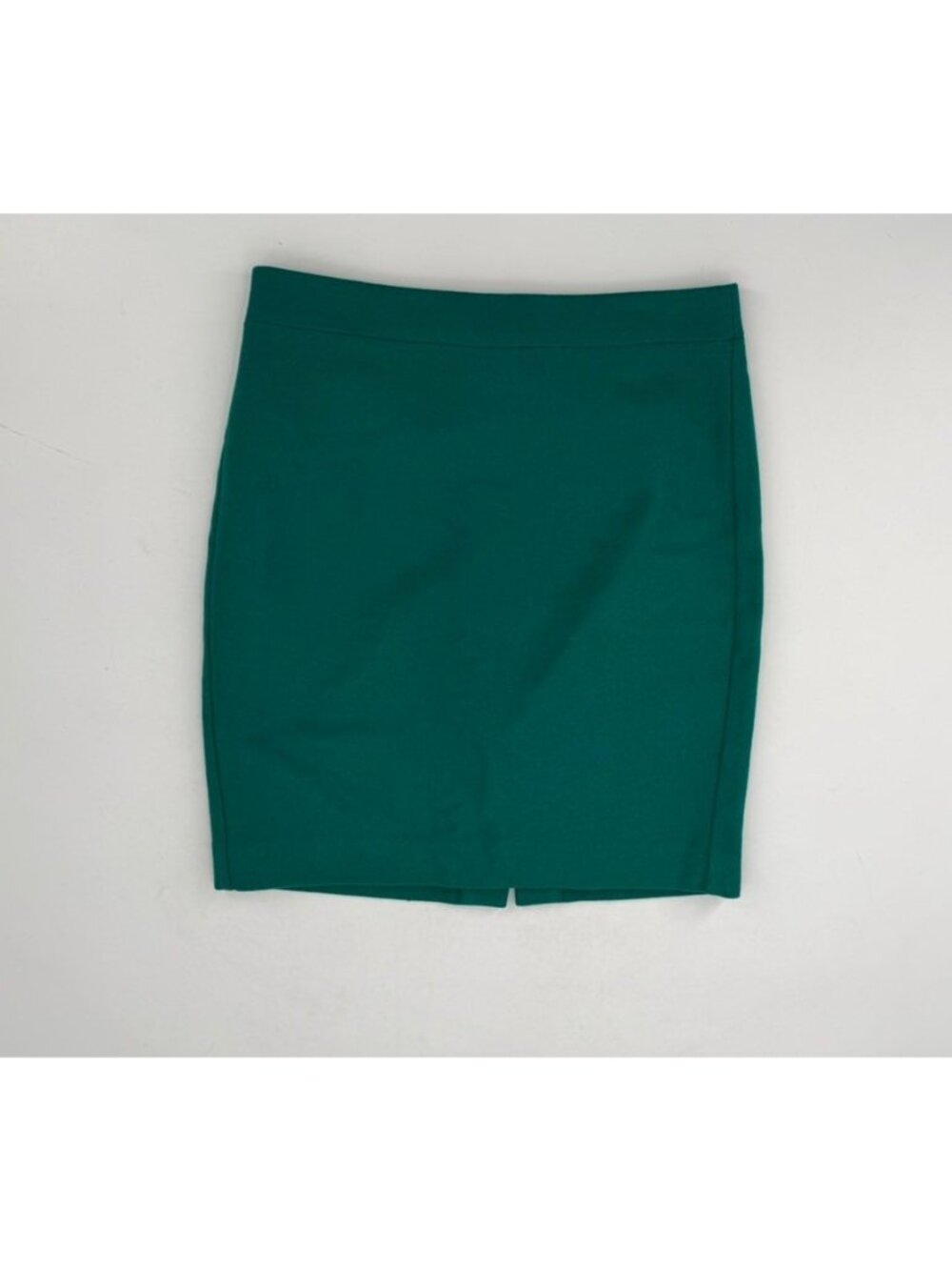 J.Crew The Pencil Skirt Emerald Green Wool Blend Short Holiday Lined Classy 2P
